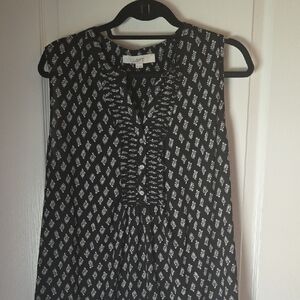 LOFT Monochrome Patterned Sleeveless Top